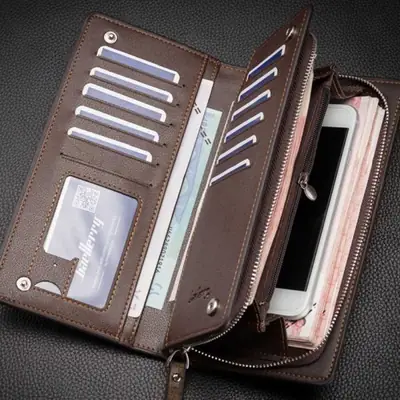 Multi-functional High Quality Long Zipper Business Wallets for Men thumbnail 5