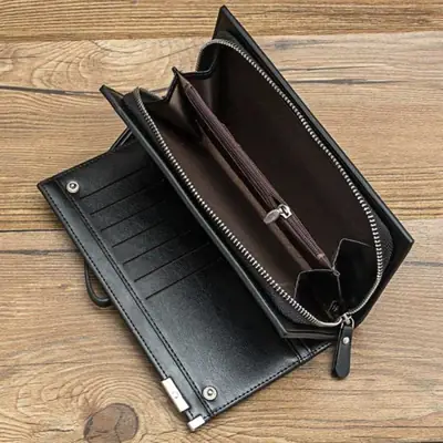 Multi-functional High Quality Long Zipper Business Wallets for Men thumbnail 6