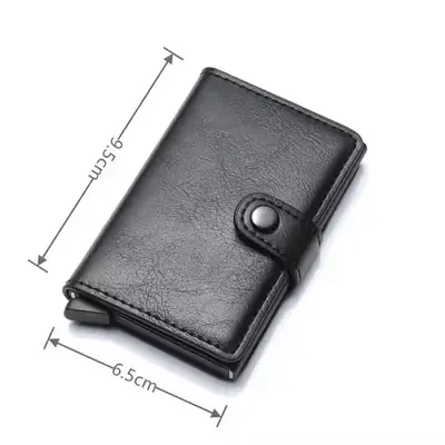 Pop Up Wallet with Coin Compartment RFID Protection Credit Card Holder Wallet for men