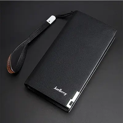 Balenberry Premium Long Wallet – 12 Card Slots, Dual Cash Pockets Black thumbnail 2