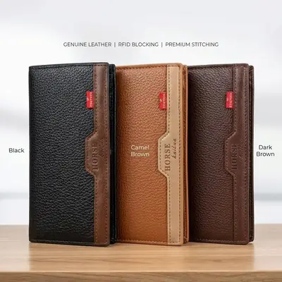 Premium Leather Long Wallet for Men  thumbnail 3