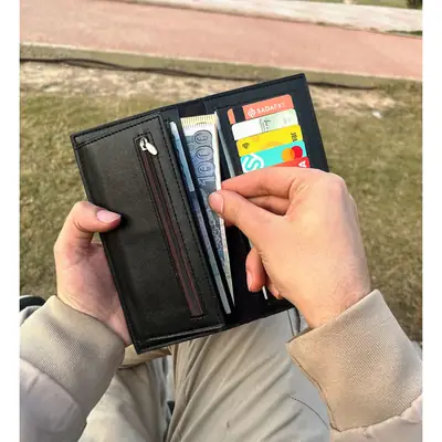 Premium Leather Long Wallet for Men  thumbnail 6