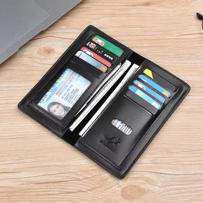 Kangaroo Long Bifold Wallet with RFID Protection – Slim Stylish Wallet for Men & Women thumbnail 3