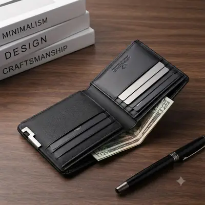 Original Buffalo Leather Trifold Wallet thumbnail 5