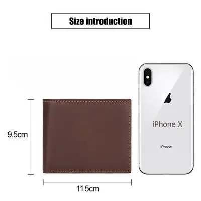 Hot Sales High Quality Genuine Leather RFID Short Slim Man Credit Card Holder Open Classic Wallet