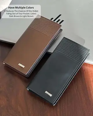 Multi Color Leather Wallet for Men Women Slim Design