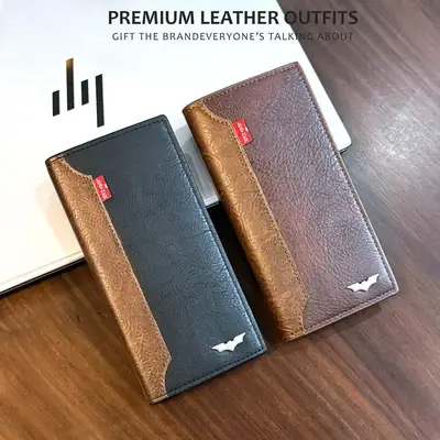 New Imported Horse Branded Long Leather Wallet for Men's - Premium Outfit with Luxury Impression thumbnail 2