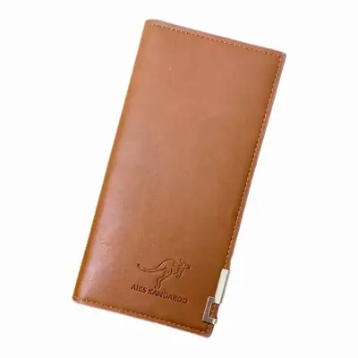 Premium Slim & Lightweight Long Wallet for Men | Stylish PU Leather Wallet with Multiple Card Slots | Durable Business Wallet for Men | Kangaroo Wallet