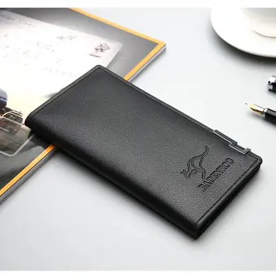 Premium Slim & Lightweight Long Wallet for Men | Stylish PU Leather Wallet with Multiple Card Slots | Durable Business Wallet for Men | Kangaroo Wallet thumbnail 3