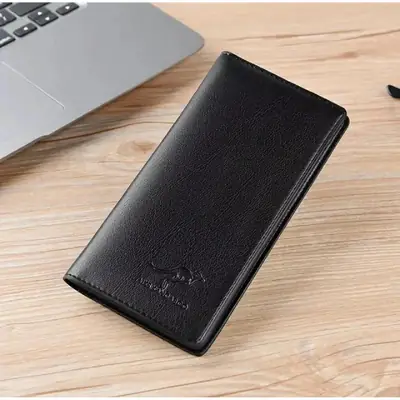 Premium Slim & Lightweight Long Wallet for Men | Stylish PU Leather Wallet with Multiple Card Slots | Durable Business Wallet for Men | Kangaroo Wallet thumbnail 5