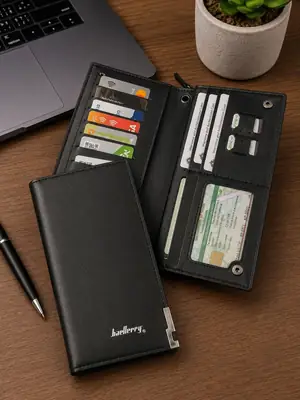 Baellerry Long Leather Wallet For Men and Women - Long wallets thumbnail 3