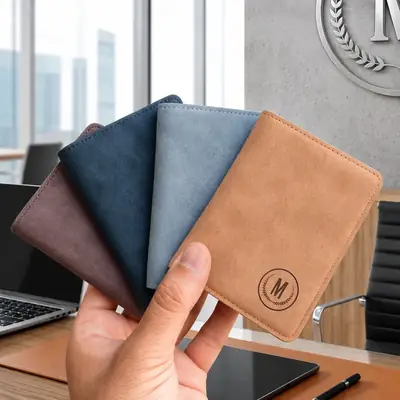 Trending M-Design RFID Wallet | Compact PU Card Holder with Coin Pocket Black thumbnail 5