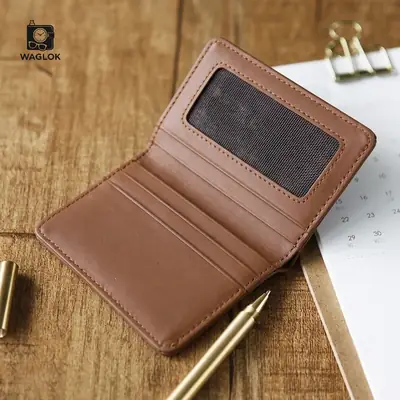 Designer Monogram Leather Wallet – Biege thumbnail 2