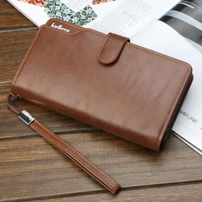 Baellerry Men's Vintage Long Clutch Wallet – Large Capacity Zipper Wallet thumbnail 4