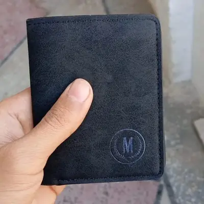 M Men's Premium Leather Wallet – Slim Bifold Card Holder & Cash Wallet | Deal Offer - Black thumbnail 4