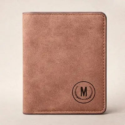 M Men's Premium Leather Wallet – Slim Bifold Card Holder & Cash Wallet | Deal Offer - Black thumbnail 5