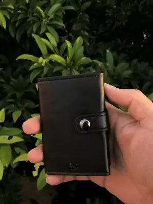 PU Leather Wallet & Pop-Up Card Holder with Strap & Cash Pocket