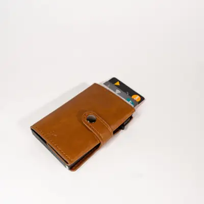 PU Leather Wallet & Pop-Up Card Holder with Strap & Cash Pocket thumbnail 2