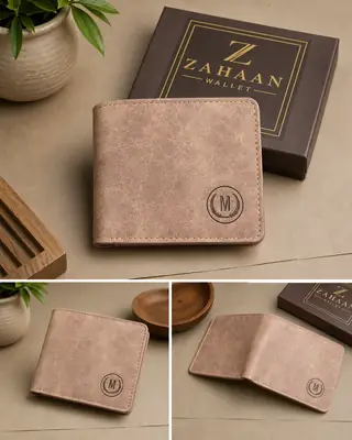 M-Design Soft Leather Bifold Wallet for Men | 6 Card Slots | Dual Cash Compartments | Compact Pocket Wallet