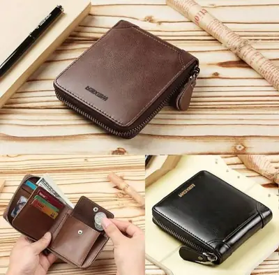 Premium Leather Wallet for Men Light Brown Dark Brown Black thumbnail 2