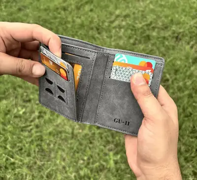 Men PU Leather Wallet – Slim Bifold Stylish Card Holder