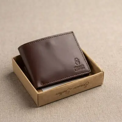 Genuine Leather Bifold Wallet for Men