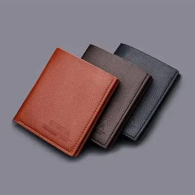 Premium Leather Wallet for Men Brown Slim Compact