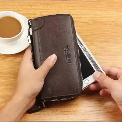 Weixier Long Round Zipper Wallet for Men & Women thumbnail 4