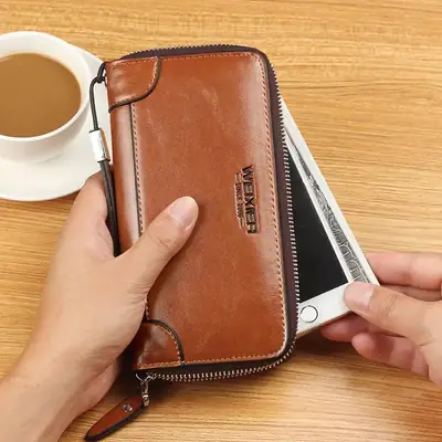 Weixier Long Round Zipper Wallet for Men & Women thumbnail 6