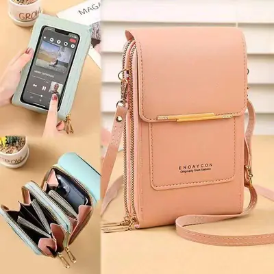 New Arrival Touch Screen Cell Phone case Purse Small Crossbody Lady Handbags PU Leather Women Shoulder Purse Wallet for Phones thumbnail 2