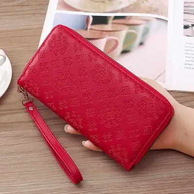 HBX Women's Fashion Long Wallet – Vintage PU Leather Card & Money Holder thumbnail 2