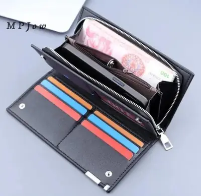 Balebaily Long Wallet Slim Multi Pocket PU Leather Design thumbnail 2