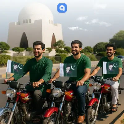 Pack of 12 - Pakistan Flag – For Bike Handle or Office Table Display