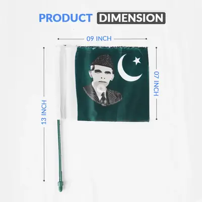 Pack of 12 - Pakistan Flag – For Bike Handle or Office Table Display thumbnail 2