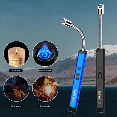 Electric Rechargeable Lighter | Best For Kitchen, BBQ and Candles in Black thumbnail 6