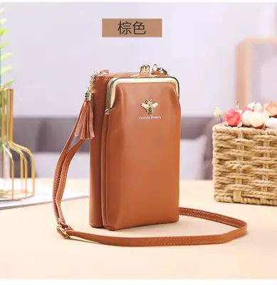 Women Phone Crossbody Bag Pu Leather Mini Shoulder Messenger Bag Travel Portable Coin Purse Card Pouch Bags for Girls Wallets