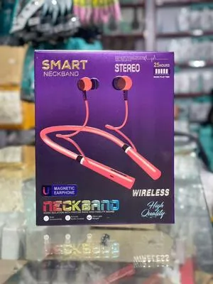 Red Wireless Neckband Earbuds Bluetooth 5.2 800mAh thumbnail 3