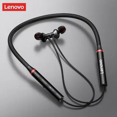 Lenovo Neckband Eh05x Black Long-Lasting Battery With Fast Charge Wireless Neckband thumbnail 3