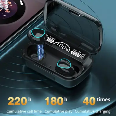 M10 Wireless Earbuds Bluetooth Earphones Noise Cancellation thumbnail 2