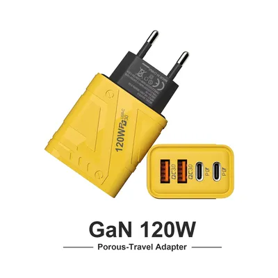 Mini 120W Portable USB Charger Yellow thumbnail 4