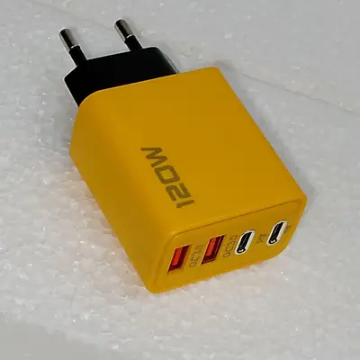 120W Fast Charger Adapter - 4 Port (2 PD + 2 USB) QC 3.0 Quick Charging - Universal Mobile Phone Wall Charger thumbnail 3