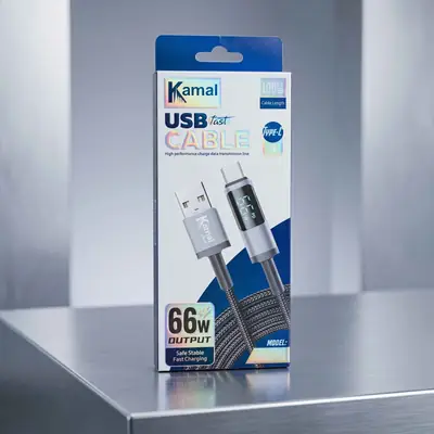 Kamal USB to Type-C Fast Charging & Data Transmission Cable – 100cm