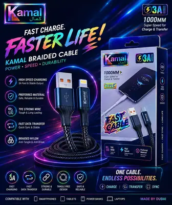 🍎⚡ Kamal Brand iPhone Original Cable ⚡🍎
