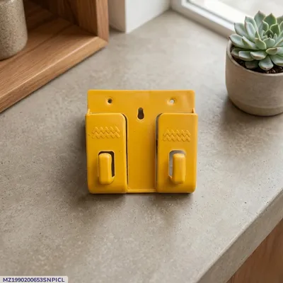 Multicolor Wall Mount Phone Holder with Hooks thumbnail 1