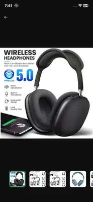 Black Long-Lasting Battery With Fast Charge 10 Headphone