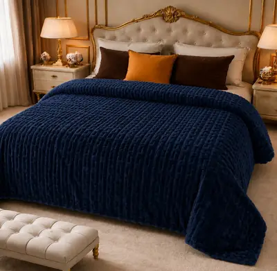 Fleece Embossed Double Bed Blanket