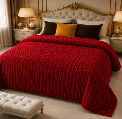 Fleece Embossed Double Bed Blanket