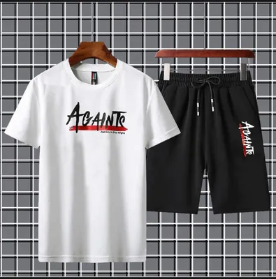 2 Pcs Men's Dri Fit Printed T-Shirt & Shorts Tracksuit thumbnail 2
