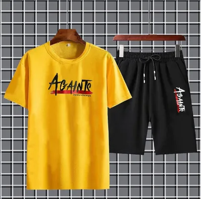 2 Pcs Men's Dri Fit Printed T-Shirt & Shorts Tracksuit thumbnail 2