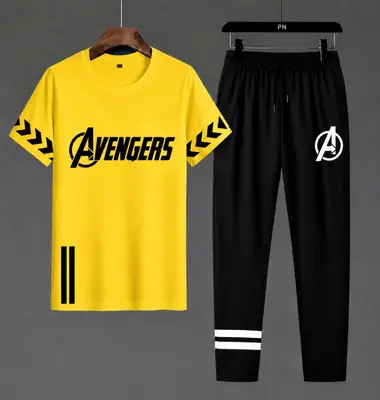 2 Pcs Men's Dri Fit Printed Track Suit